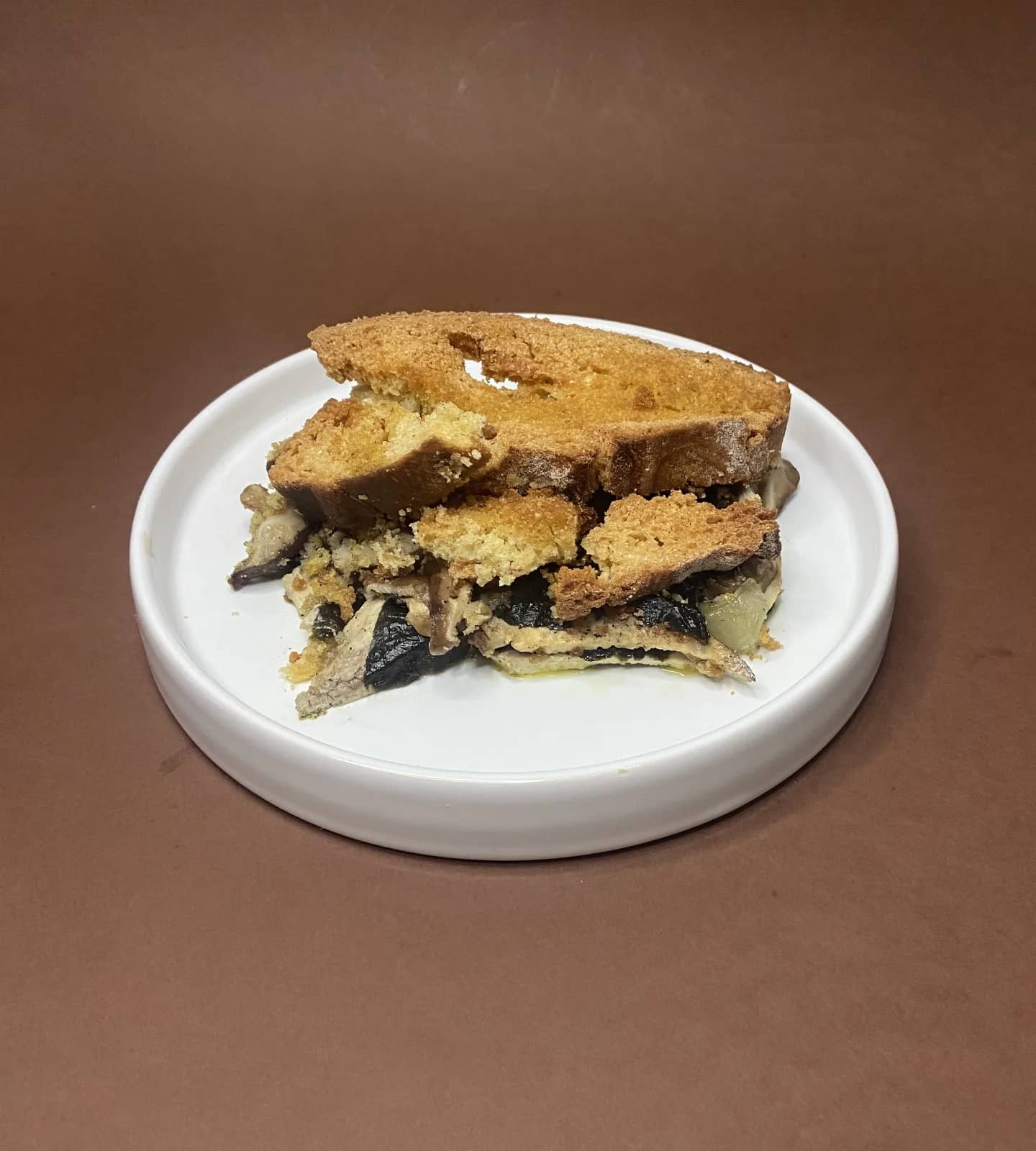 Tofu com Broa no Forno