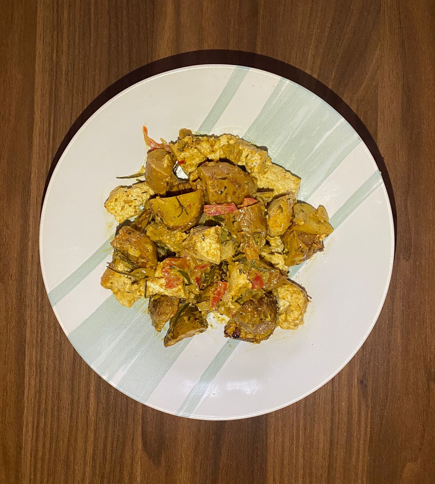 Tofu no Forno com Pimentos